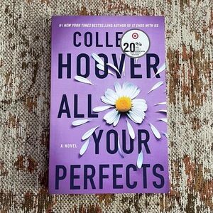 Purple and White Coffee Table Book with Daisy Illustration